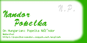 nandor popelka business card